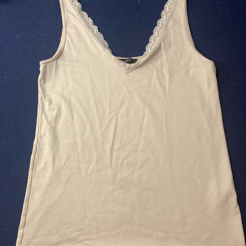 Banana Republic Cream Fitted Camisole Top